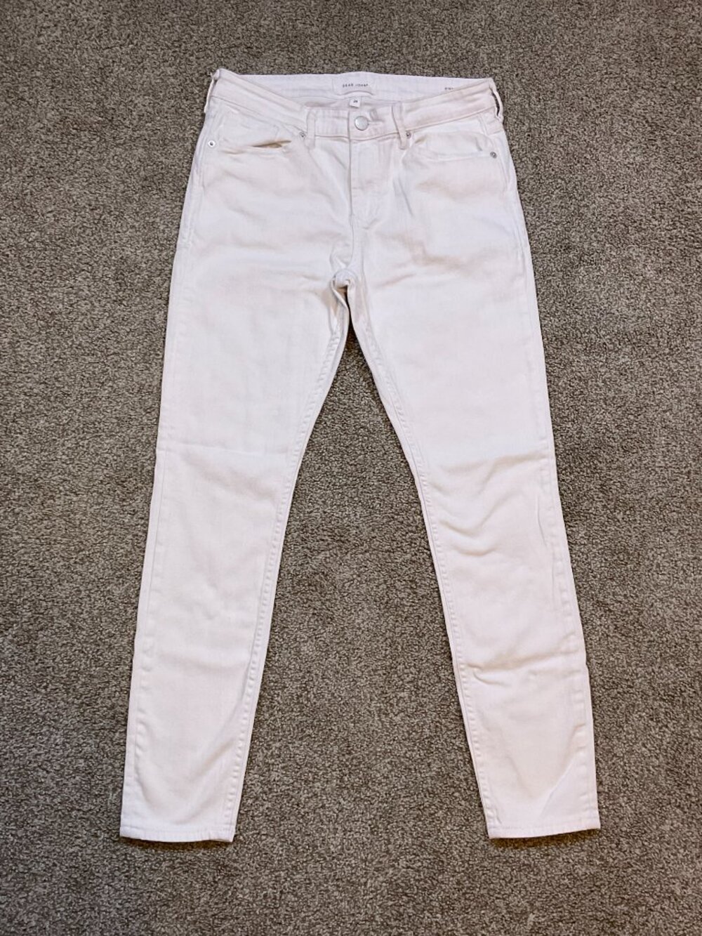 DEAR JOHN Gisele Skinny Jeans‎ White Classic Stretch Denim Size 29